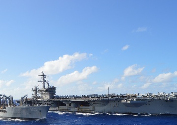 USS Carl Vinson (CVN 70) Conducts A Replenishment-At-Sea