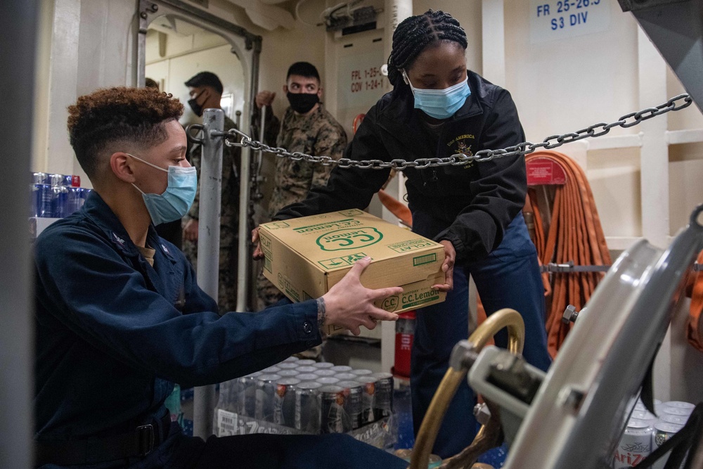 USS America (LHA 6) Conducts Daily Operations