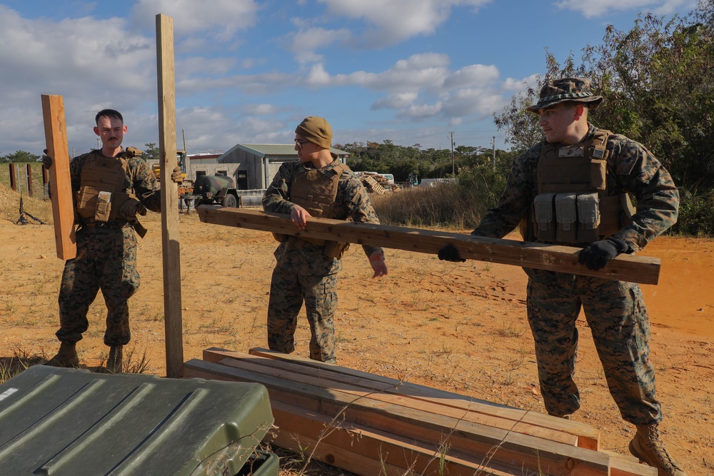 3rd LSB Battalion Field Exercise I: Marines and Sailors conduct engineer support operations