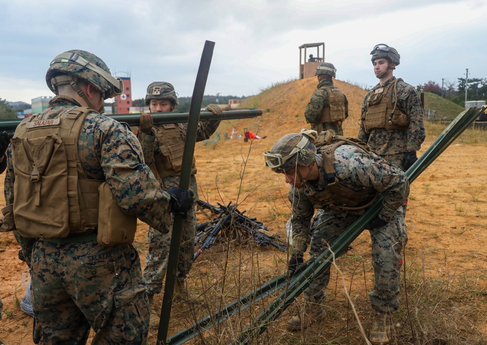 3rd LSB Battalion Field Exercise I: Marines and Sailors conduct engineer support operations