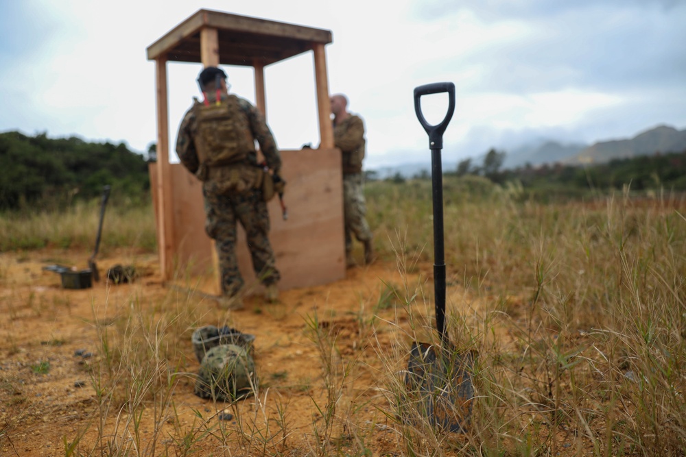 3rd LSB Battalion Field Exercise I: Marines and Sailors conduct engineer support operations