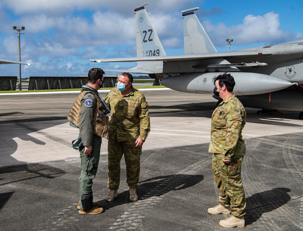 Kadena F-15s  arrive in Guam for Cope North 22