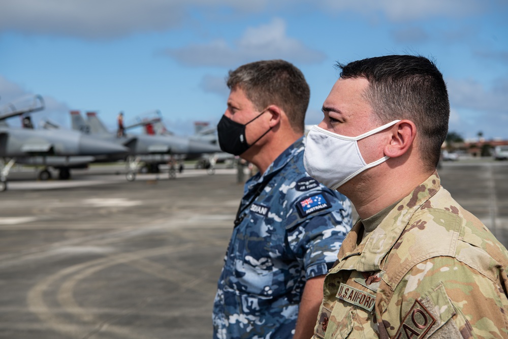 Kadena F-15s  arrive in Guam for Cope North 22