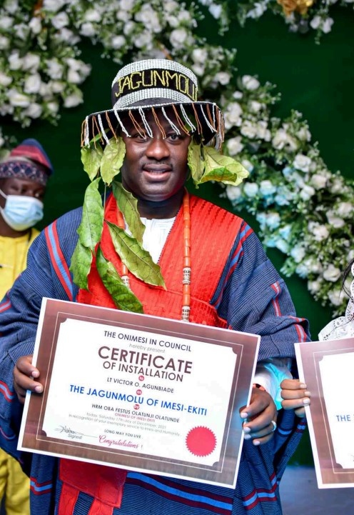 Sailor Receives Honorary Title and Award From Nigerian Monarch