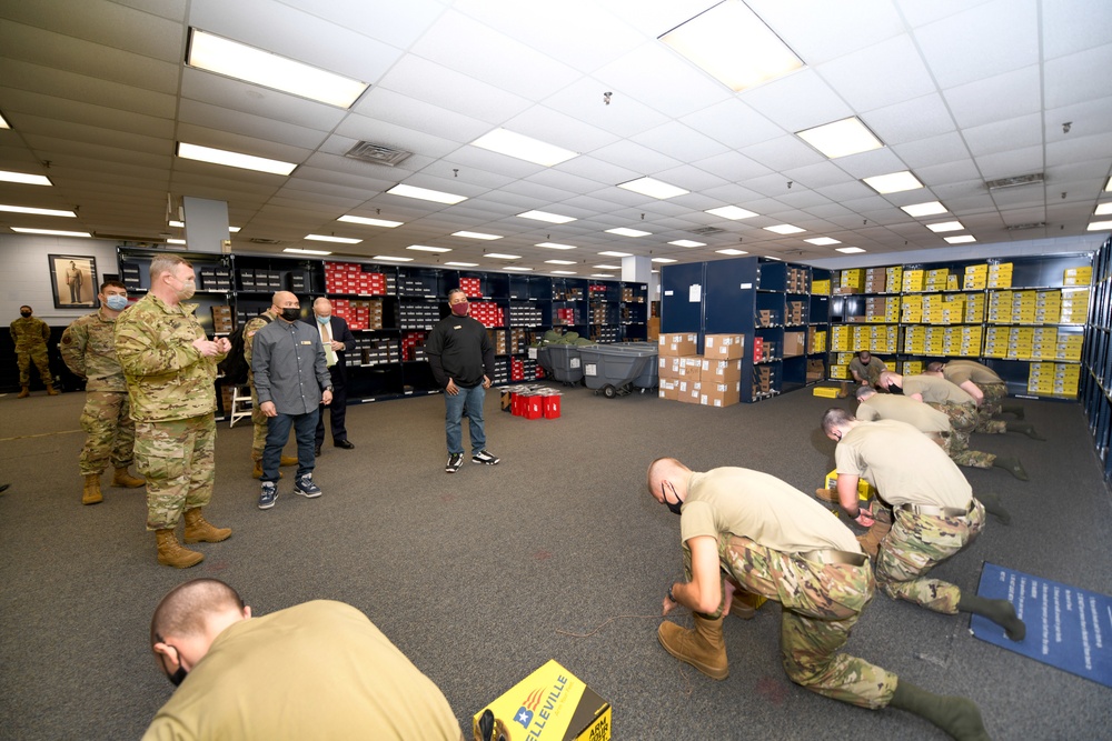 Army Brig. Gen. Eric P. Shirley, Defense Logistics Agency Troop Support commander tours Joint Base San Antonio - Lackland AFB