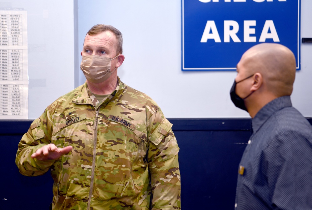 Army Brig. Gen. Eric P. Shirley, Defense Logistics Agency Troop Support commander tours Joint Base San Antonio - Lackland AFB