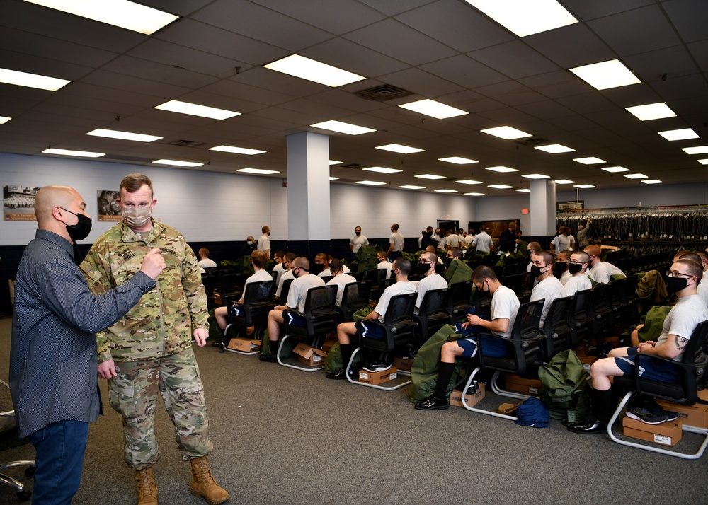 Army Brig. Gen. Eric P. Shirley, Defense Logistics Agency Troop Support commander tours Joint Base San Antonio - Lackland AFB