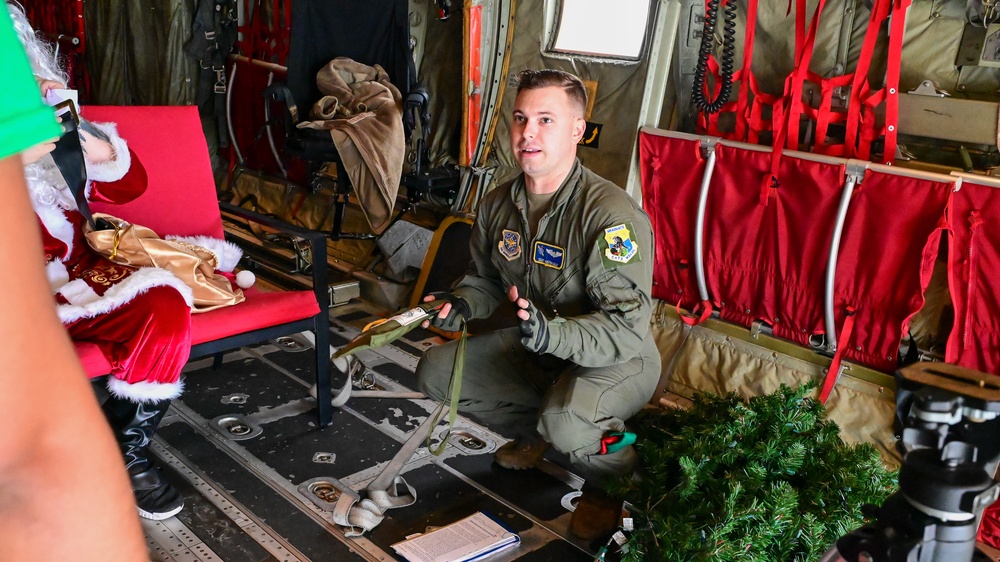 C-130 Delivers Santa to Team Pope