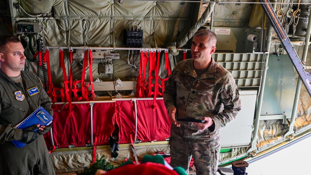 C-130 Delivers Santa to Team Pope