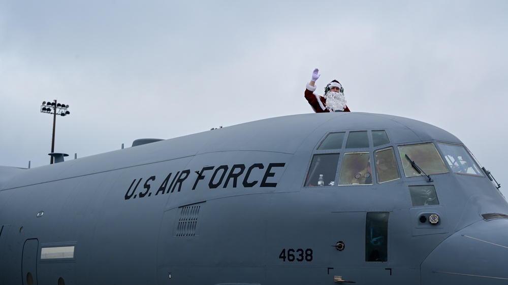 C-130 Delivers Santa to Team Pope