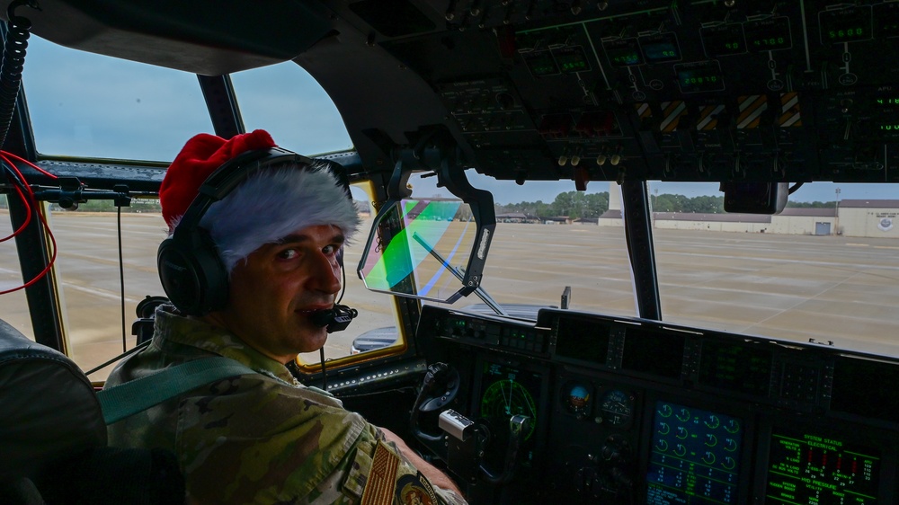 C-130 Delivers Santa to Team Pope