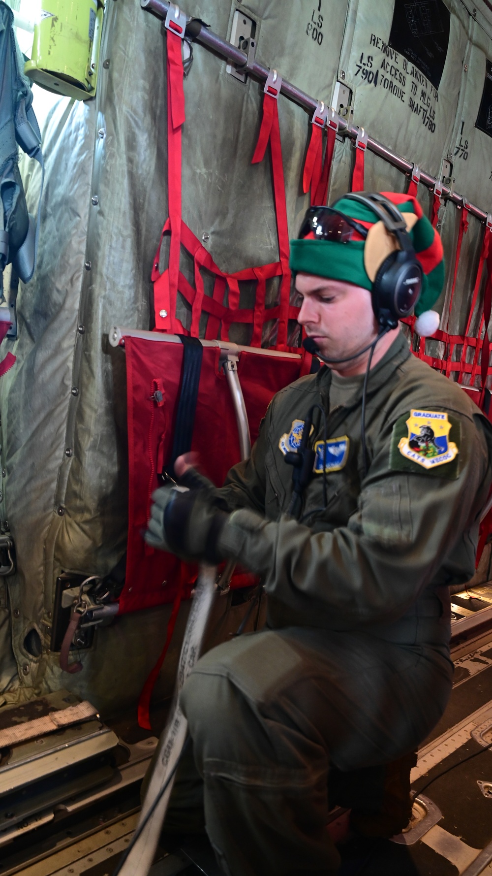 C-130 Delivers Santa to Team Pope