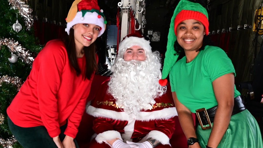 C-130 Delivers Santa to Team Pope