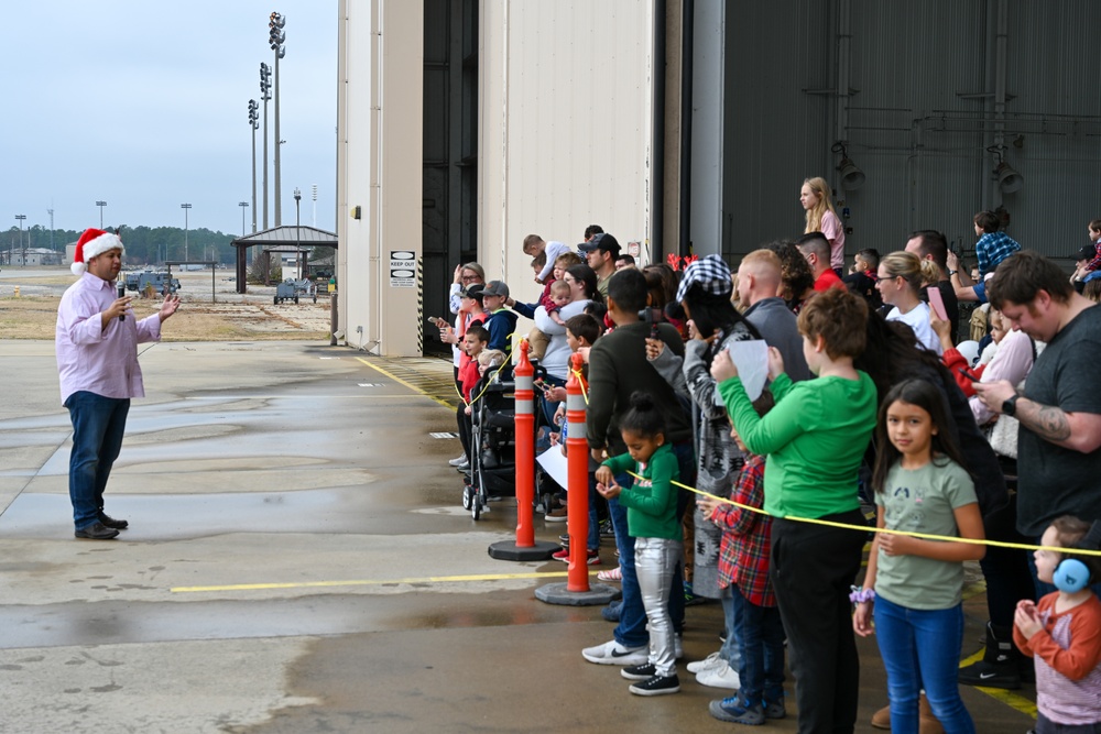 C-130 Delivers Santa to Team Pope