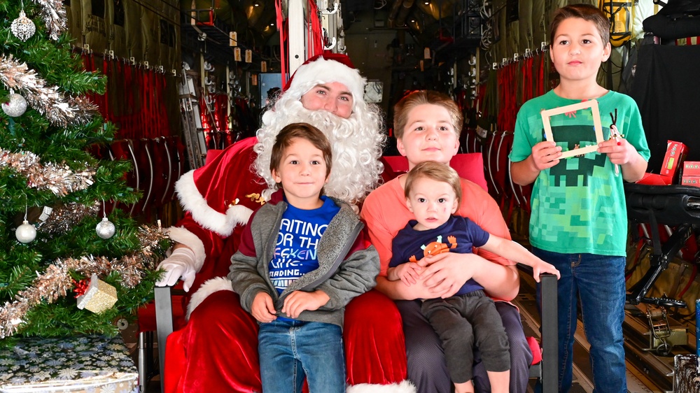 C-130 Delivers Santa to Team Pope