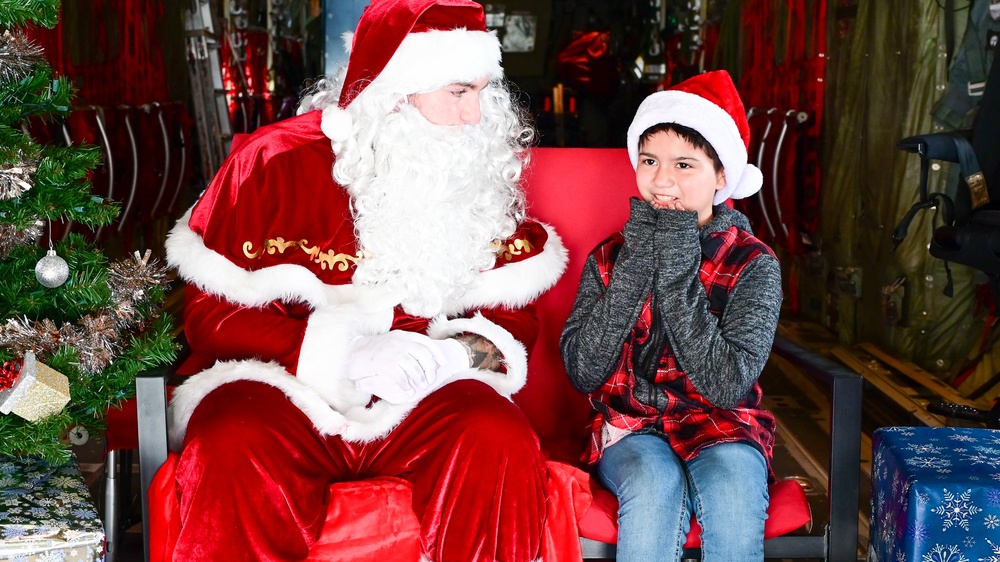 C-130 Delivers Santa to Team Pope