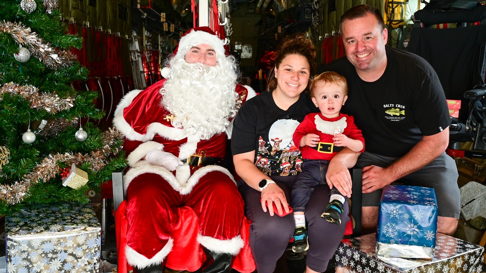 C-130 Delivers Santa to Team Pope