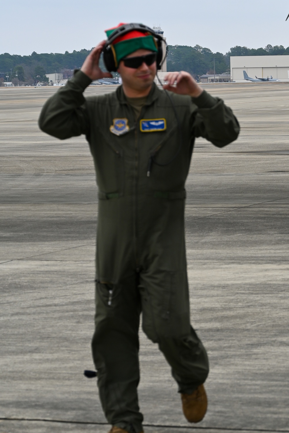 C-130 Delivers Santa to Team Pope