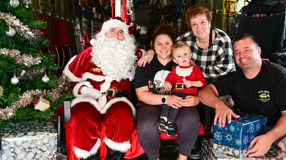 C-130 Delivers Santa to Team Pope