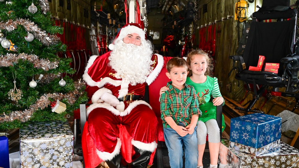 C-130 Delivers Santa to Team Pope