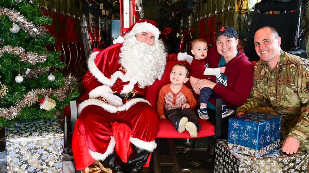 C-130 Delivers Santa to Team Pope