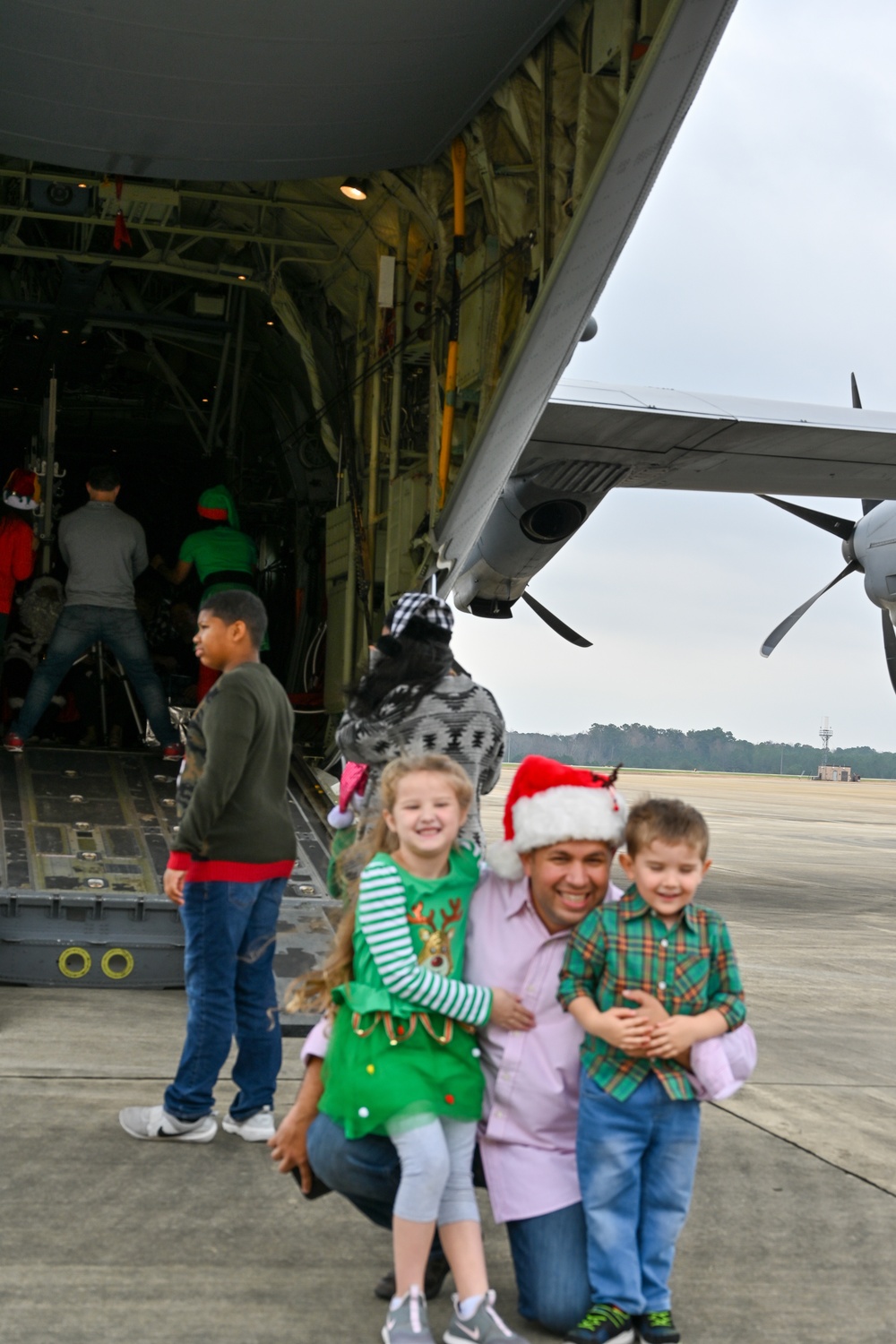 C-130 Delivers Santa to Team Pope