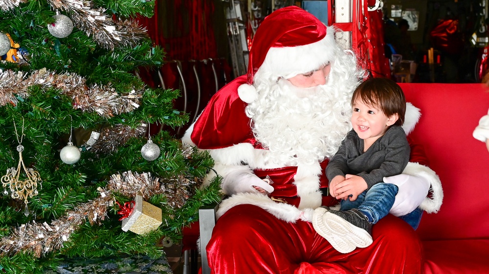 C-130 Delivers Santa to Team Pope