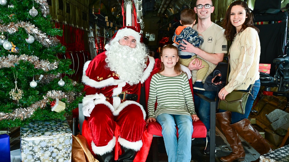C-130 Delivers Santa to Team Pope