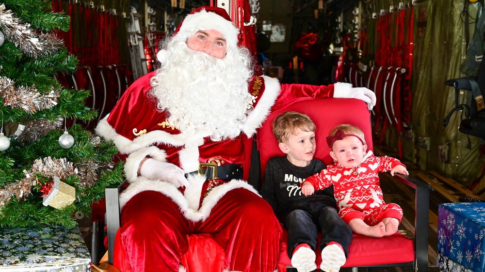 C-130 Delivers Santa to Team Pope