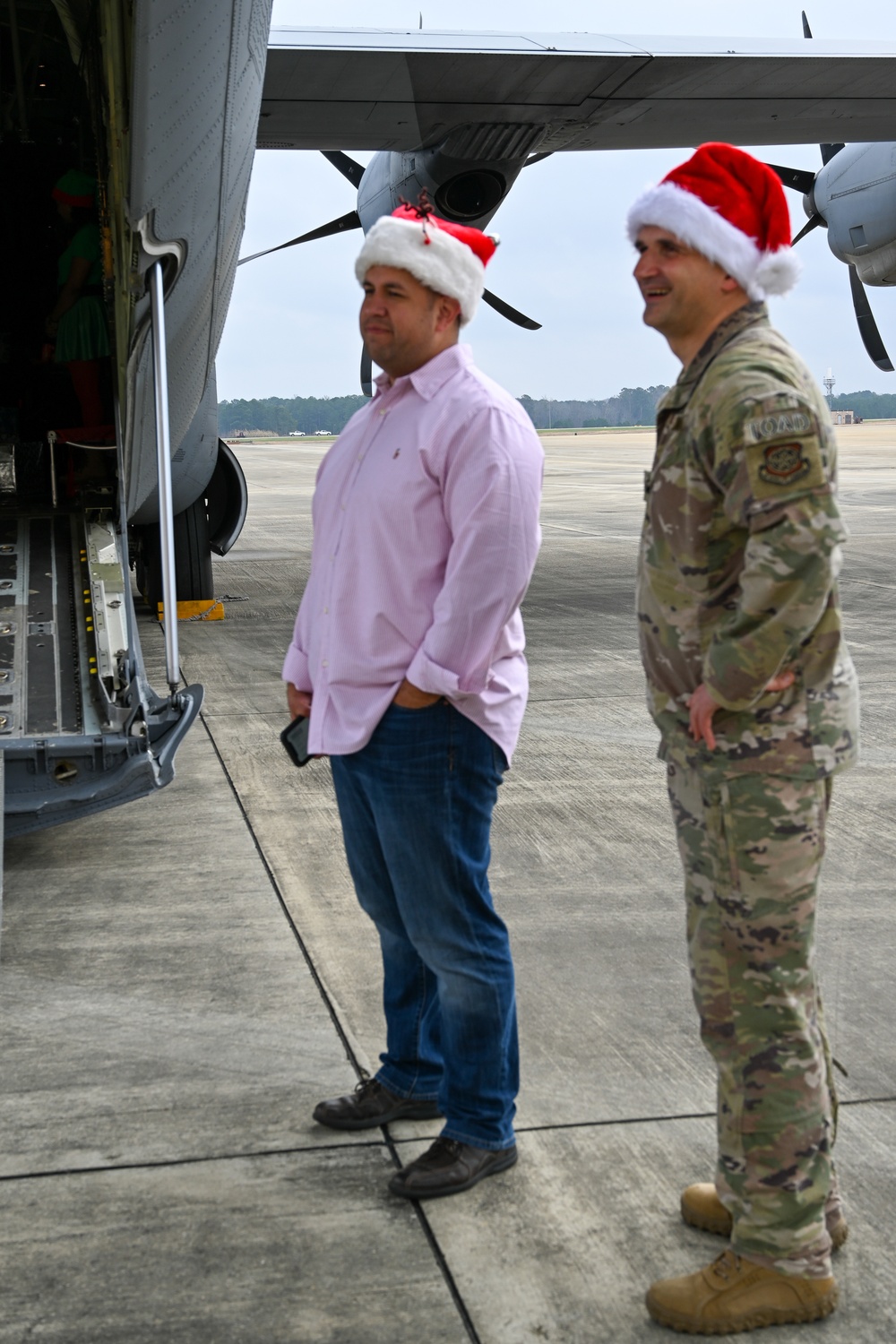 C-130 Delivers Santa to Team Pope
