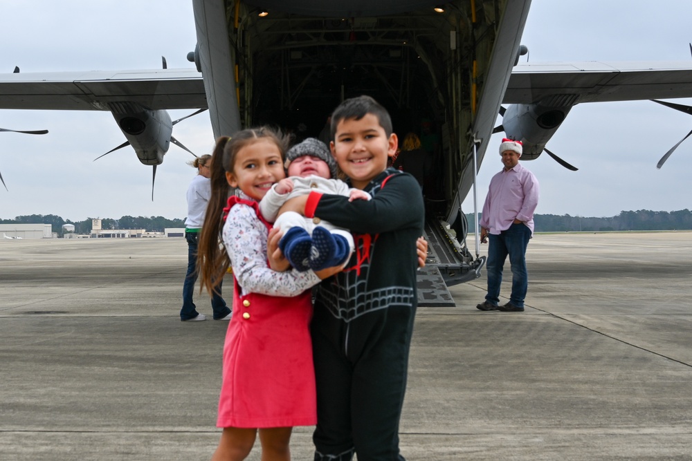 C-130 Delivers Santa to Team Pope