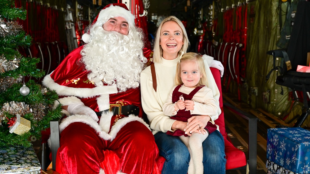 C-130 Delivers Santa to Team Pope