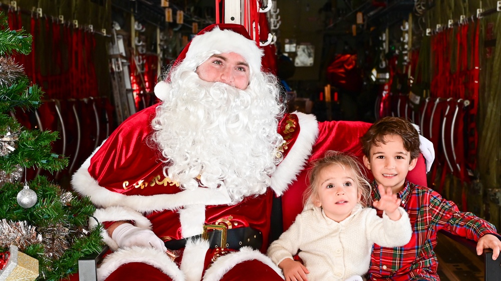 C-130 Delivers Santa to Team Pope