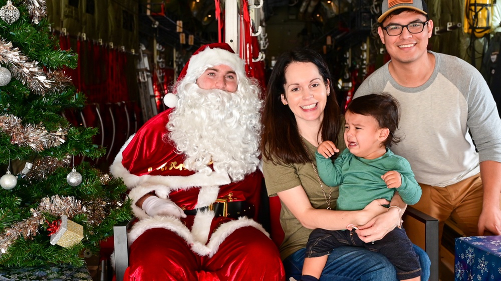 C-130 Delivers Santa to Team Pope