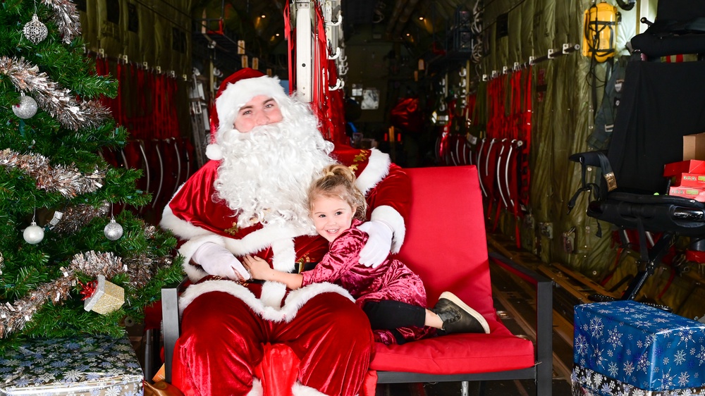 C-130 Delivers Santa to Team Pope