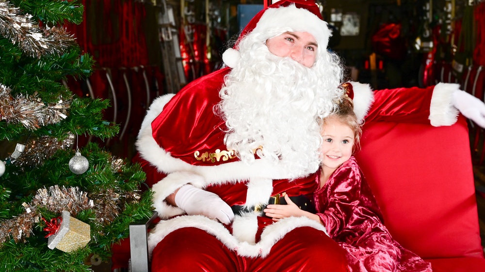 C-130 Delivers Santa to Team Pope