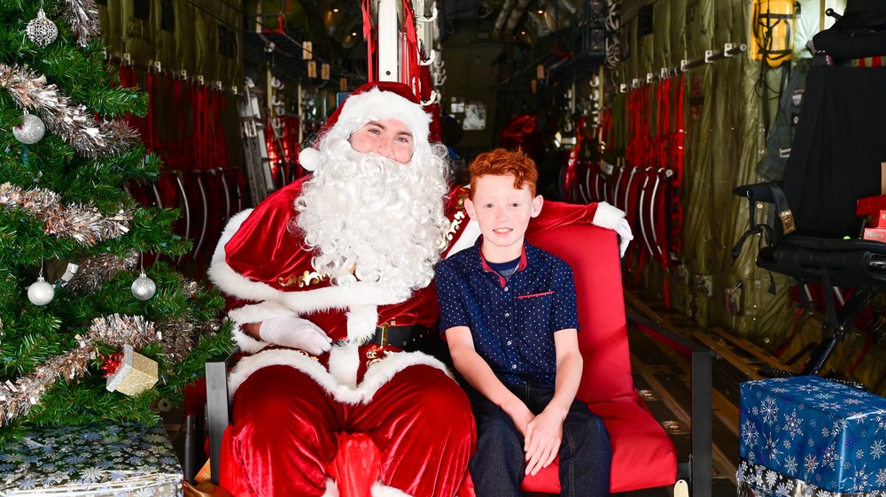 C-130 Delivers Santa to Team Pope