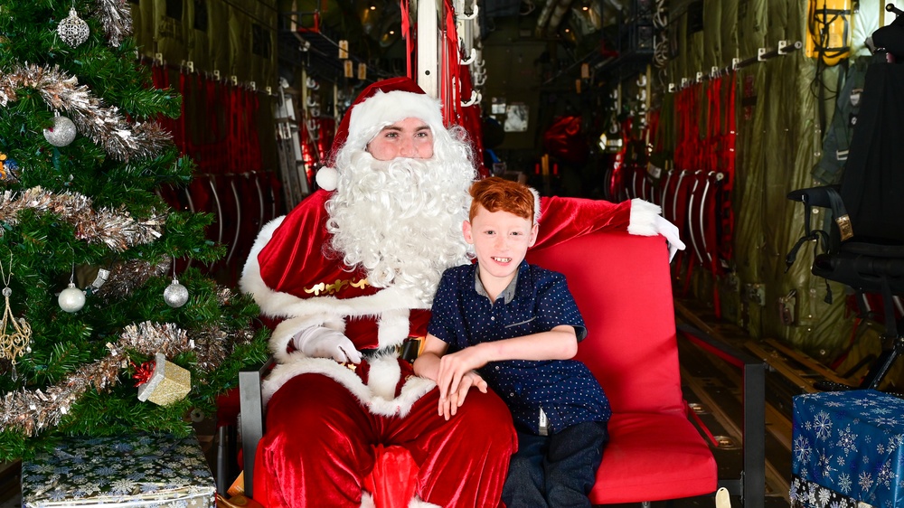 C-130 Delivers Santa to Team Pope