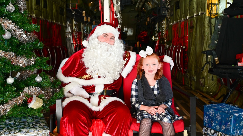 C-130 Delivers Santa to Team Pope