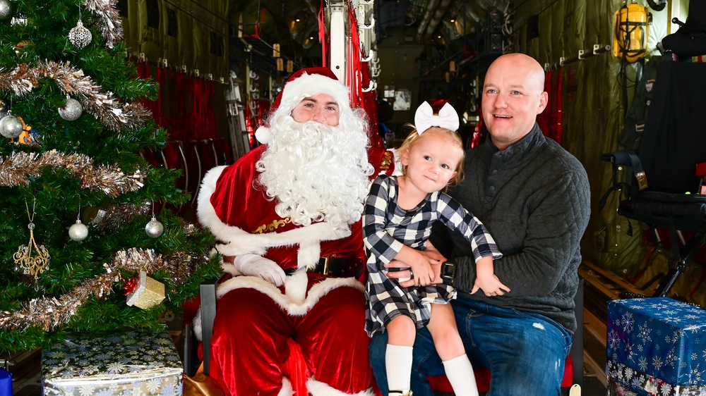 C-130 Delivers Santa to Team Pope