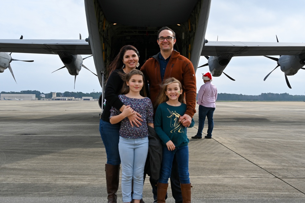 C-130 Delivers Santa to Team Pope