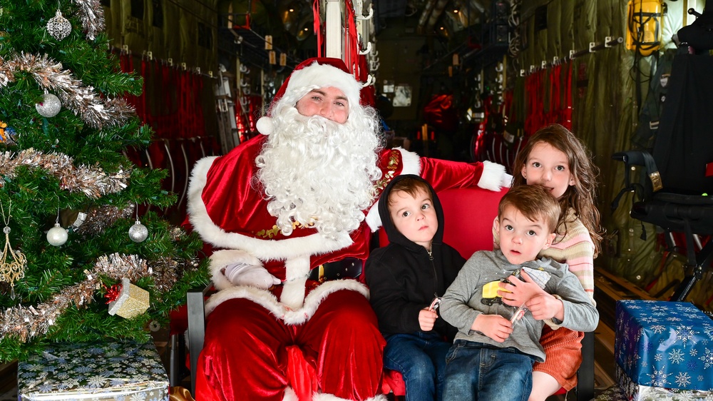 C-130 Delivers Santa to Team Pope