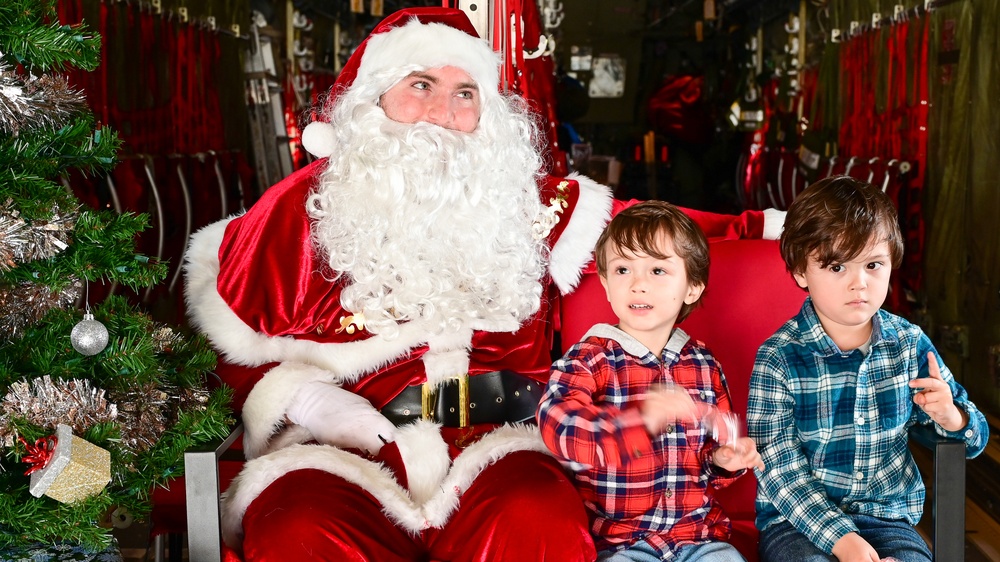 C-130 Delivers Santa to Team Pope