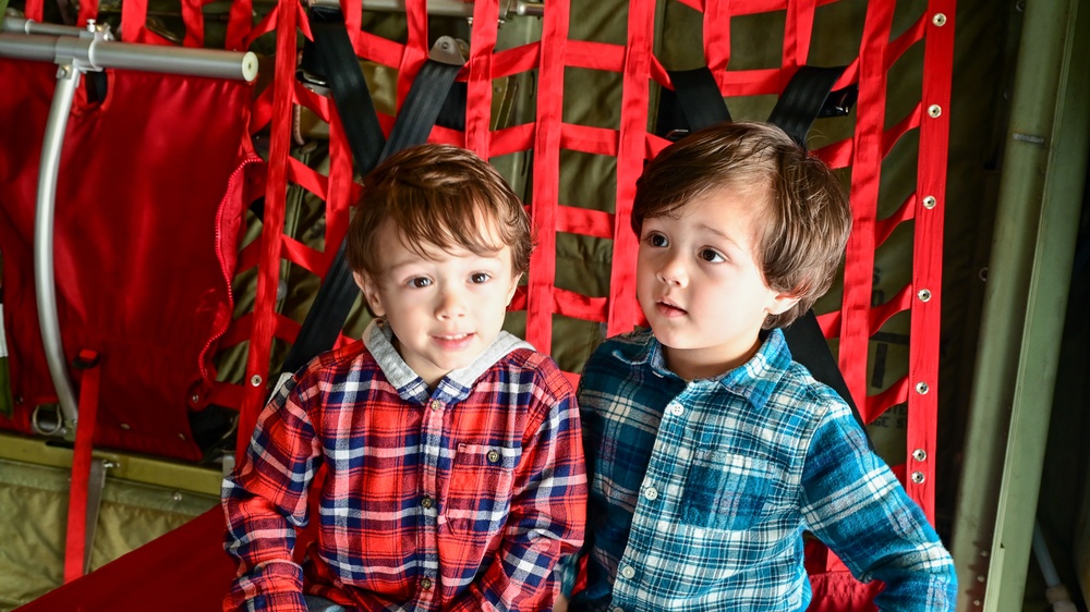 C-130 Delivers Santa to Team Pope