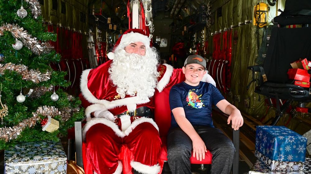 C-130 Delivers Santa to Team Pope