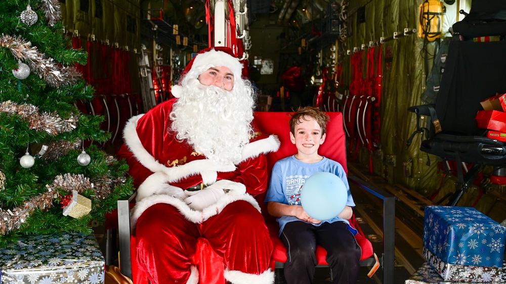 C-130 Delivers Santa to Team Pope