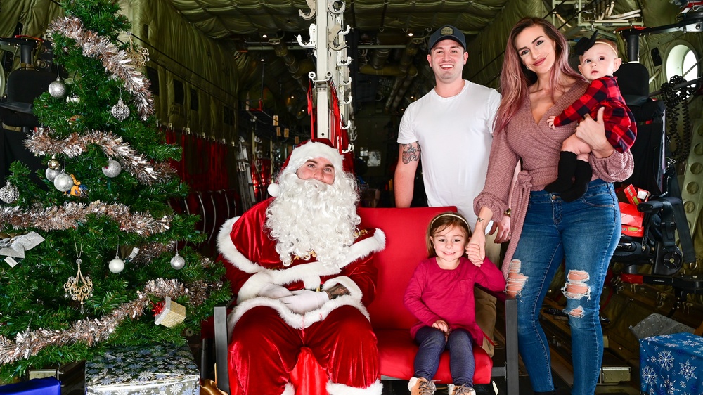 C-130 Delivers Santa to Team Pope
