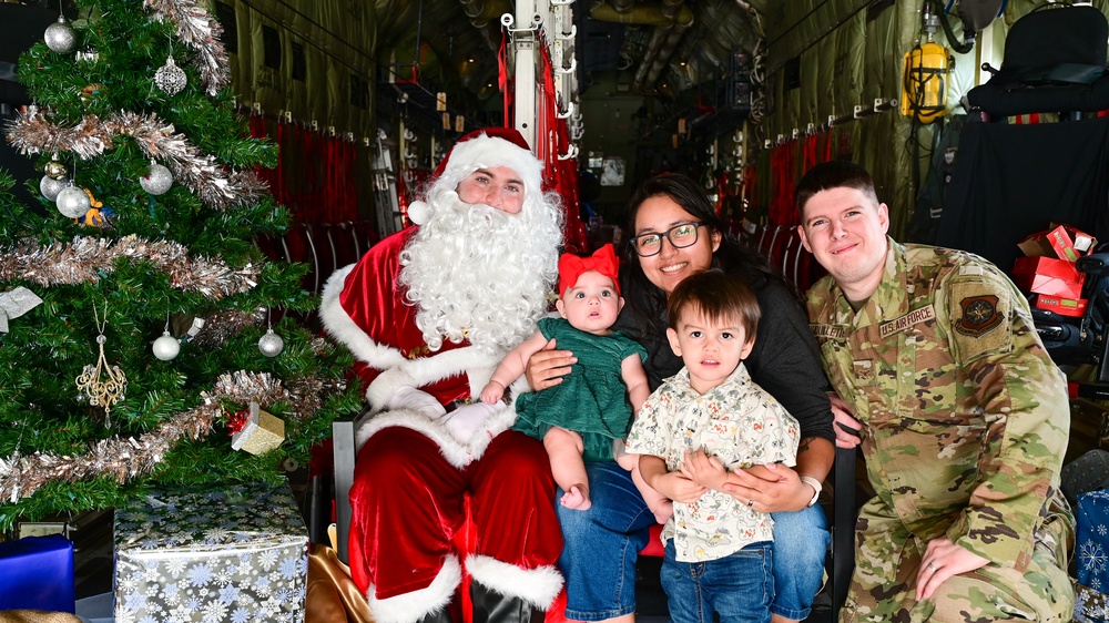 C-130 Delivers Santa to Team Pope