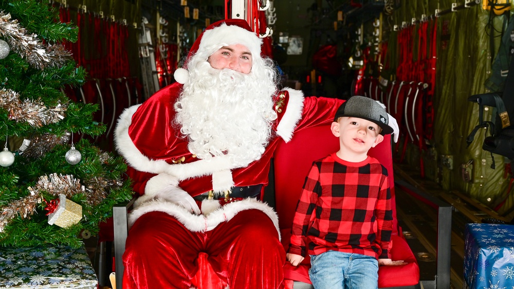 C-130 Delivers Santa to Team Pope