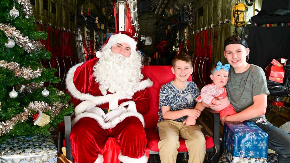 C-130 Delivers Santa to Team Pope